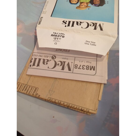 McCall's sewing pattern m8378 18-In doll clothes dress tunic leggings shorts top - Picture 5 of 5